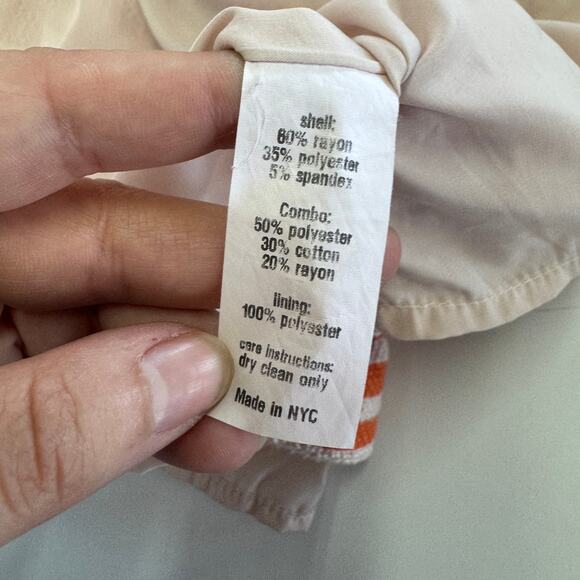 Hutch Dress Womens‎ 14W Pink Orange Striped Knit Stretch Pockets Mini - Picture 4 of 8